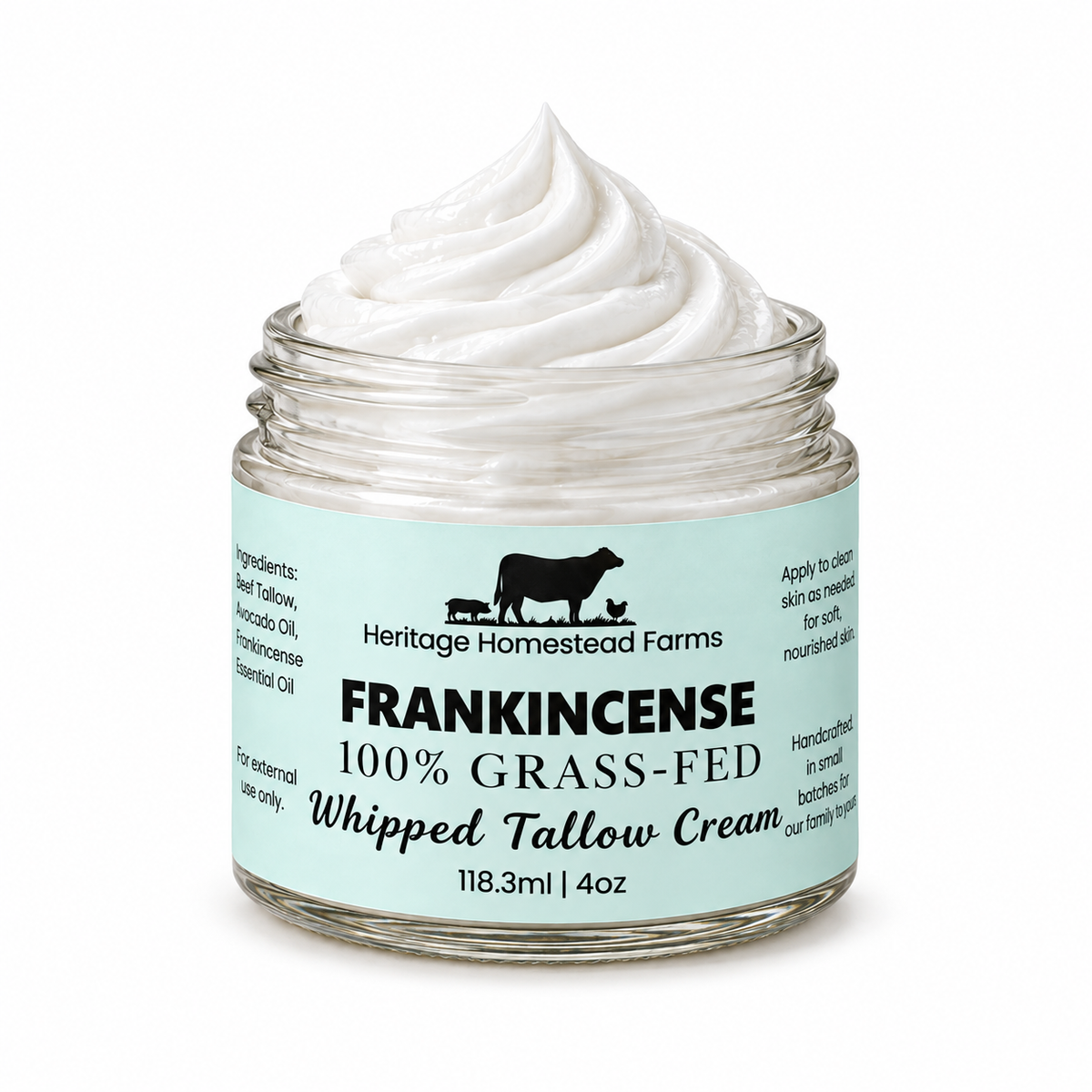 Frankincense Whipped Tallow Cream – 4 oz